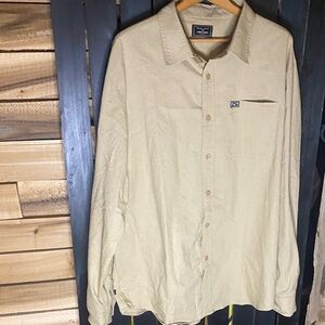 Kimes Ranch western Men's Beige button up Shirt size XL single chest pocket